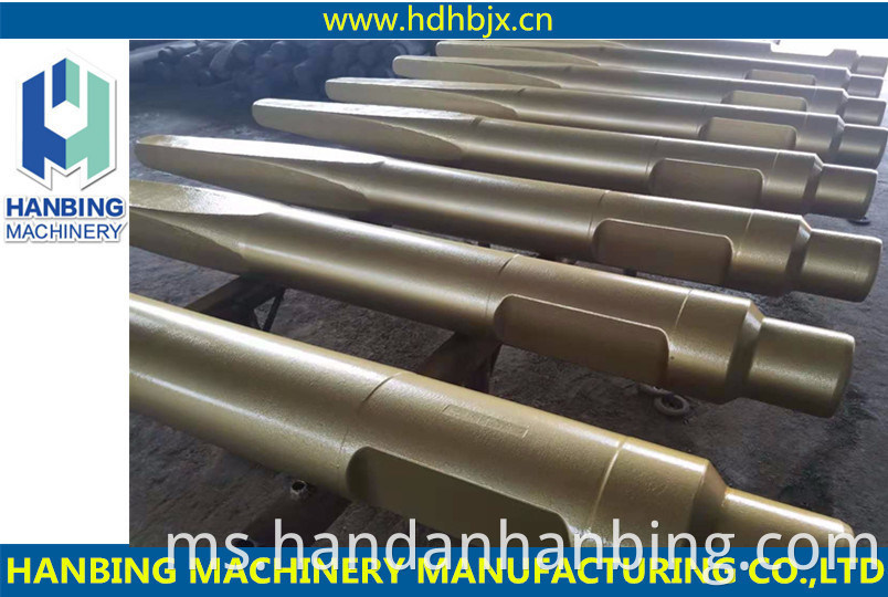 Pengilang China Berkualiti Tinggi Hydraulic Hammer Rock Breaker Blunt Chisels